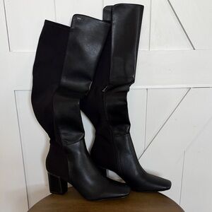 NWOT DKNY Cilli Over The Knee Heeled Boots, Black, Size 9.5